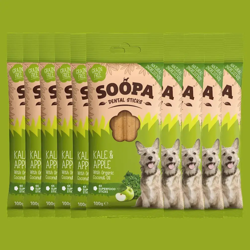 CHEWTOPIA Kale & Apple Dental Sticks by SOOPA