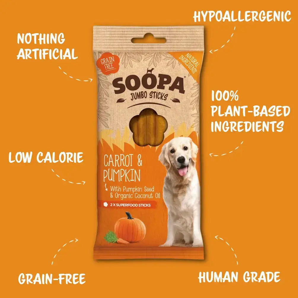 CHEWTOPIA Carrot & Pumpkin Jumbo Dental Sticks by SOOPA