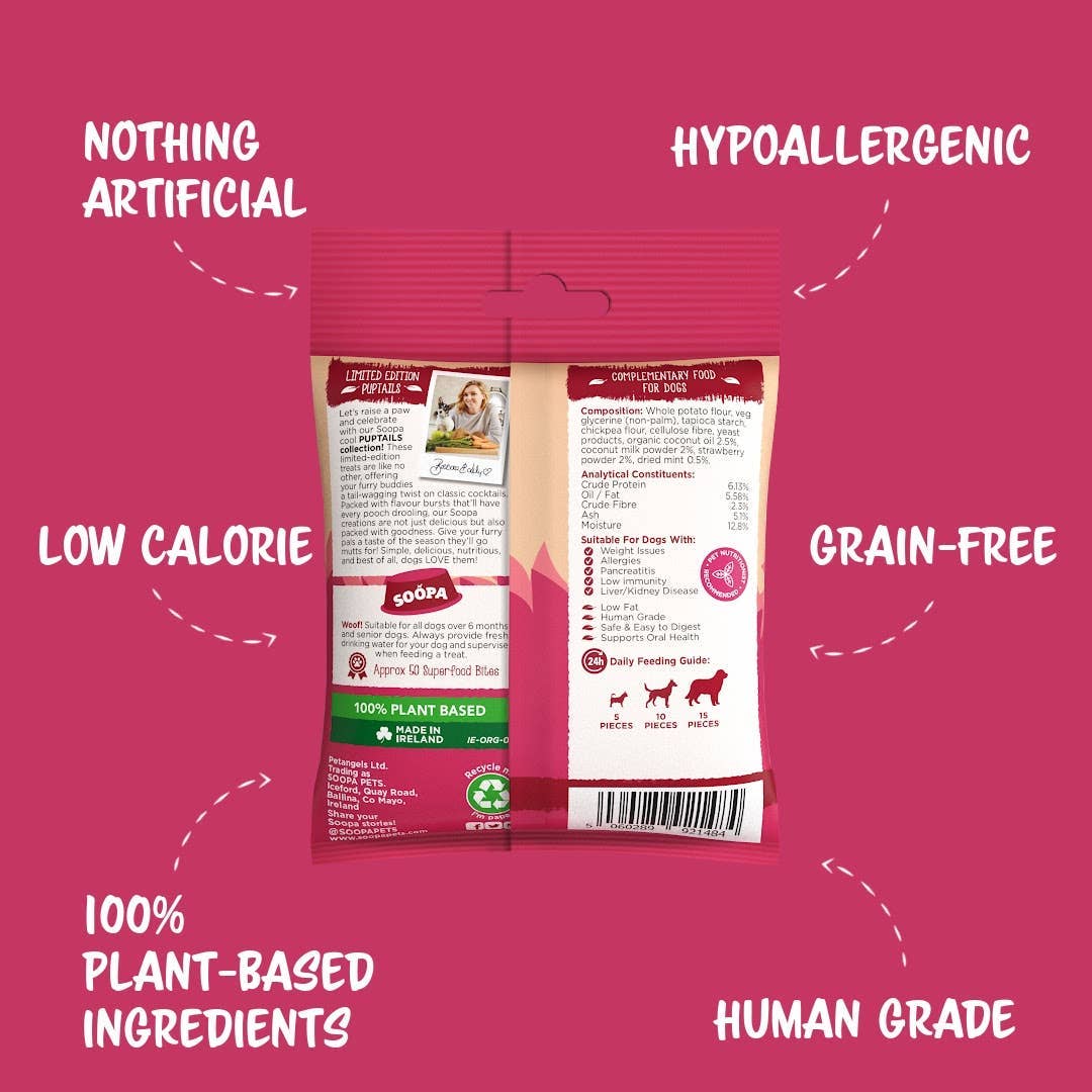 CHEWTOPIA Strawberry Dog-Quiri Healthy Bites by SOOPA