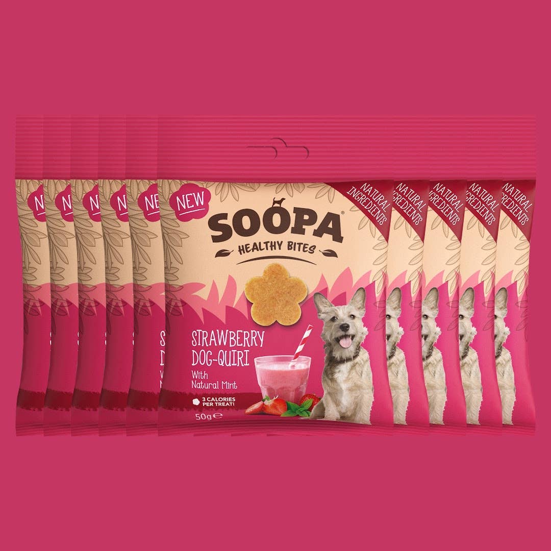 CHEWTOPIA Strawberry Dog-Quiri Healthy Bites by SOOPA