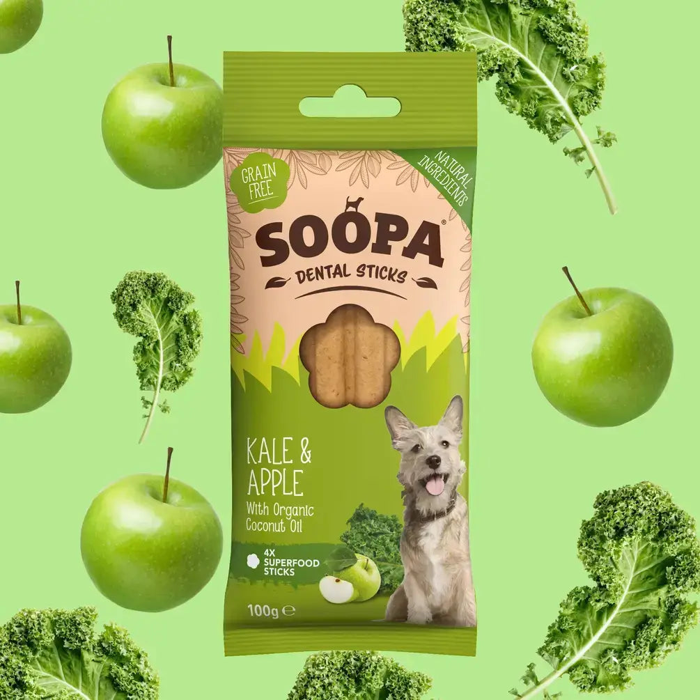 CHEWTOPIA Kale & Apple Dental Sticks by SOOPA