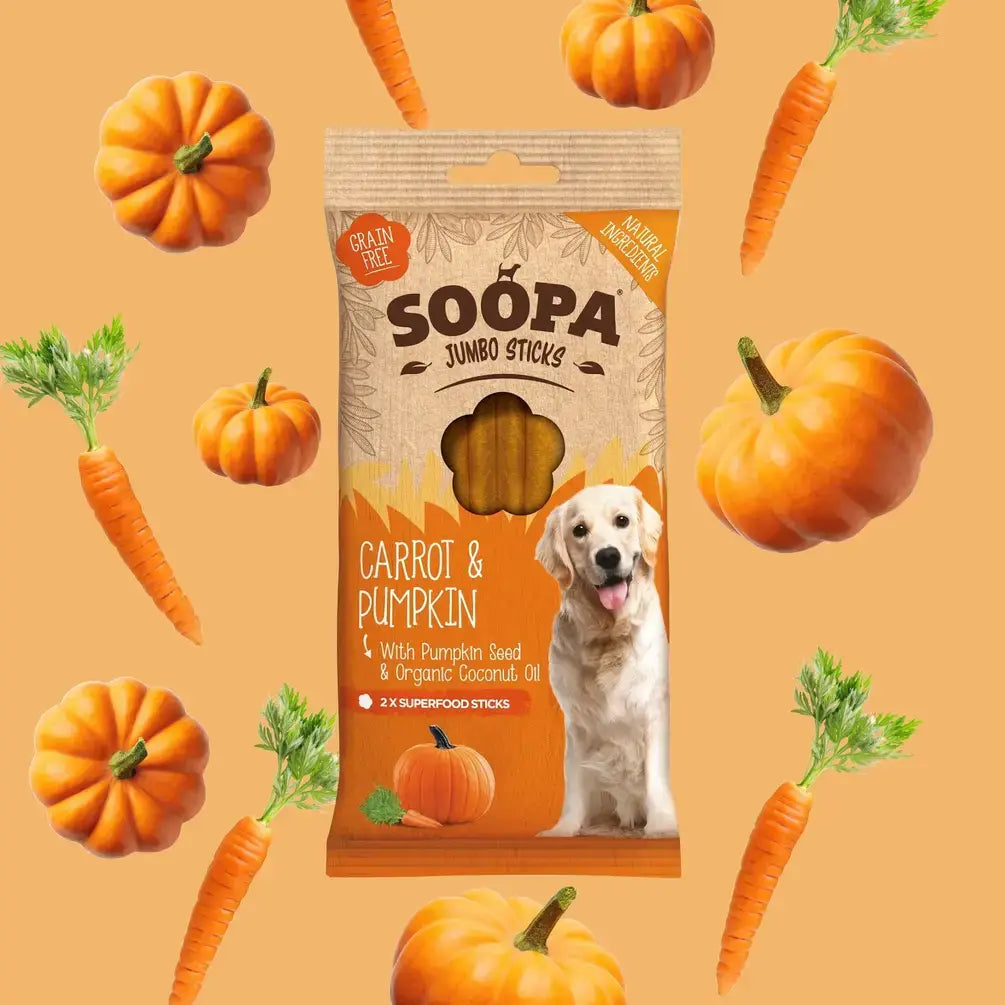 CHEWTOPIA Carrot & Pumpkin Jumbo Dental Sticks by SOOPA