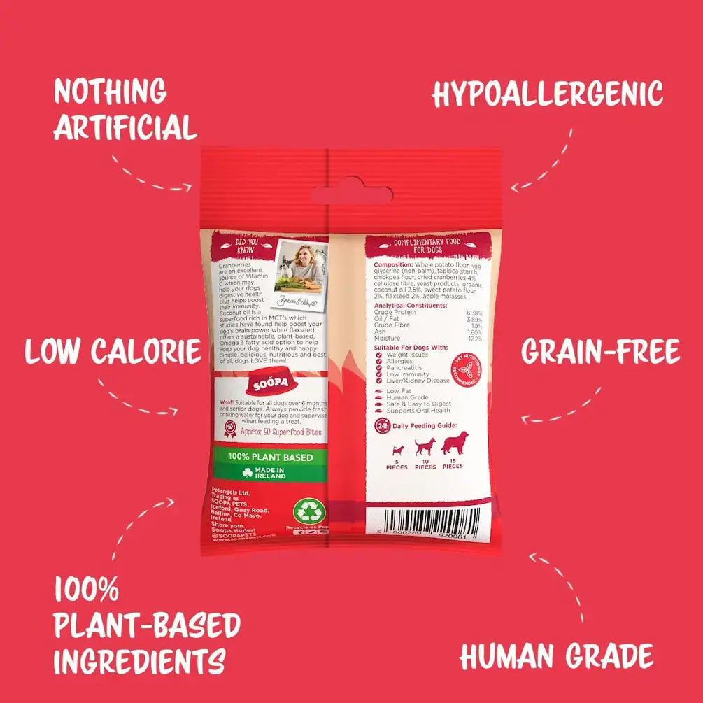 CHEWTOPIA Cranberry & Sweet Potato Healthy Bites by SOOPA