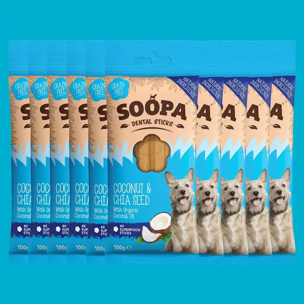 CHEWTOPIA Coconut & Chia Seed Dog Dental Sticks by SOOPA