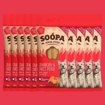 CHEWTOPIA Cranberry & Sweet Potato Dental Sticks by SOOPA