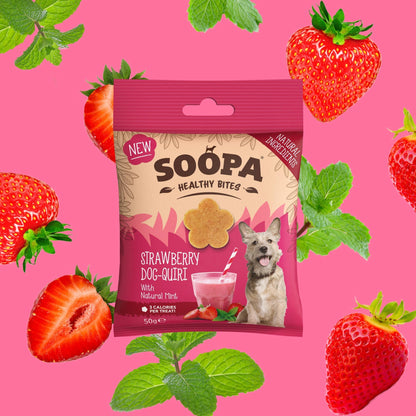 CHEWTOPIA Strawberry Dog-Quiri Healthy Bites by SOOPA